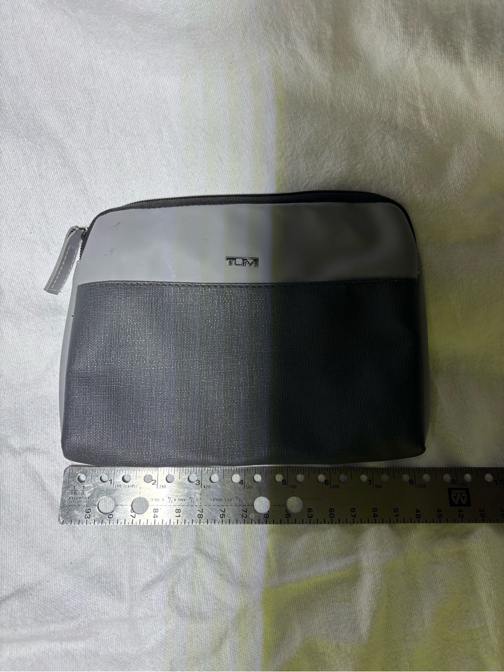 Tumi Two-Tone Black and Gray Toiletry Pouch
